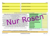 Auftragsblatt "Nur Rosen"