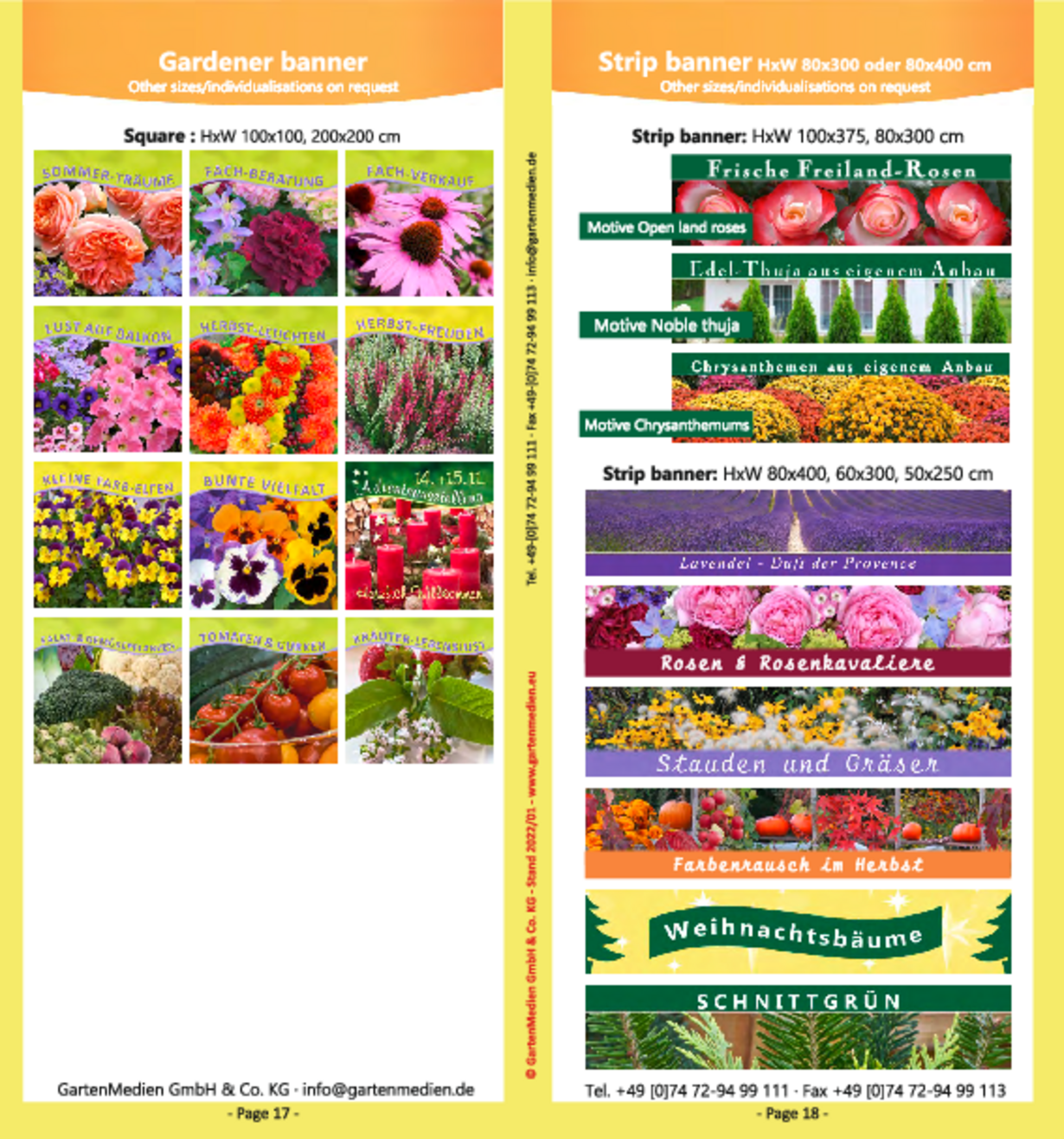 Horticulturist banners and stripe banners