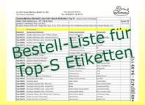 Bestell-Liste Stecketiketten Top-S (ab Lager)