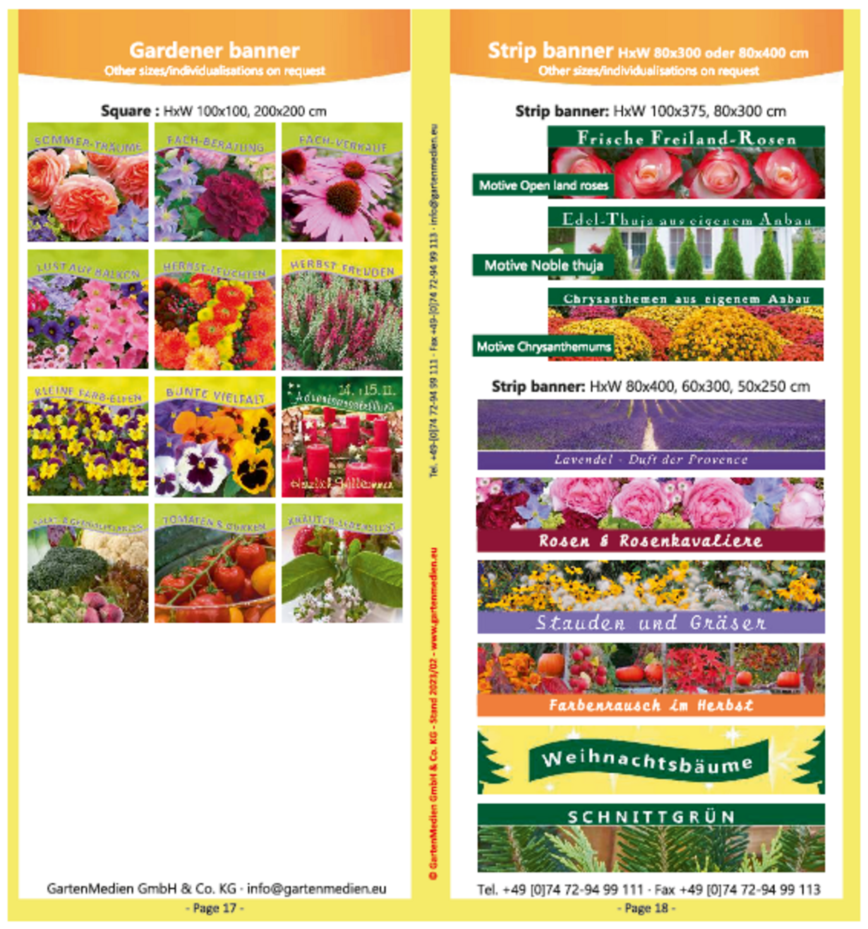 Horticulturist banners and stripe banners