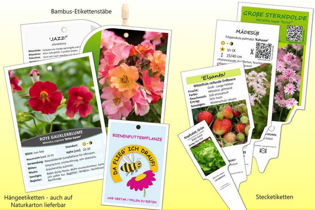 Stick-on and hanging labels from GartenMedien